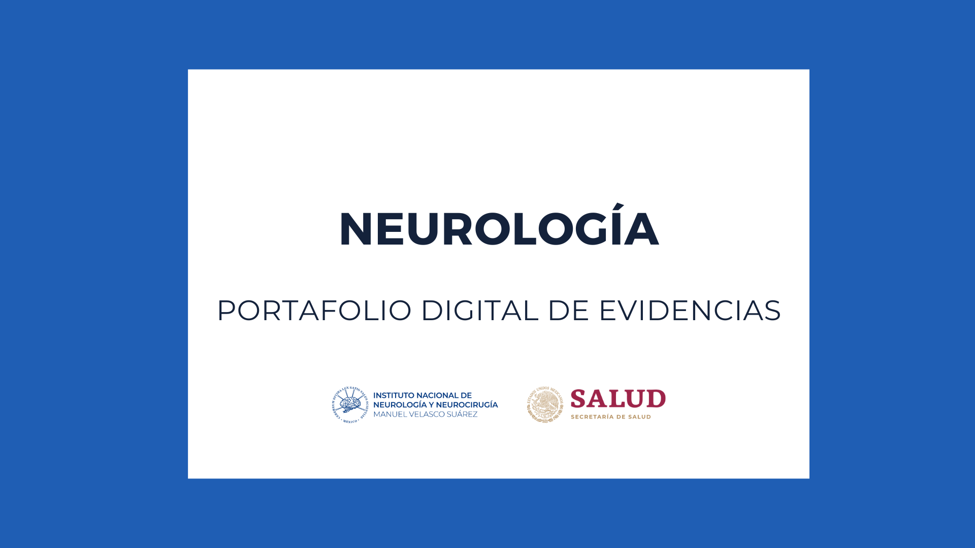 PORTAFOLIOS: ESPECIALIDAD EN NEUROLOGÍA