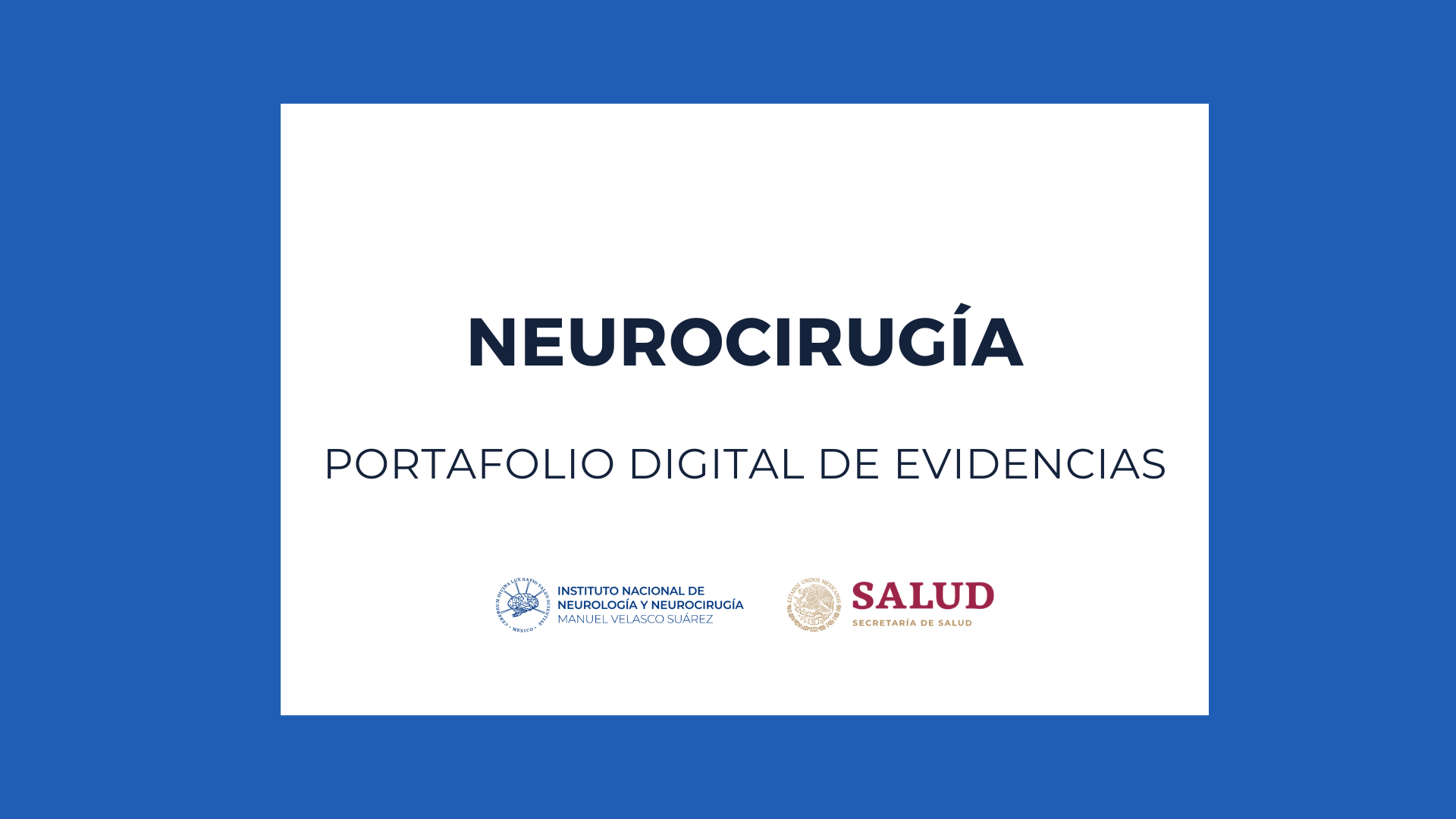 PORTAFOLIOS: ESPECIALIDAD EN NEUROCIRUGÍA