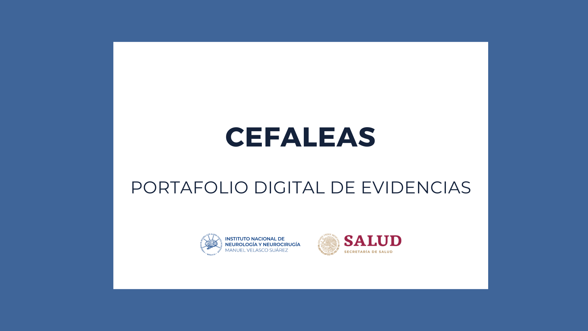 PORTAFOLIOS 2025: PAEM CEFALEAS
