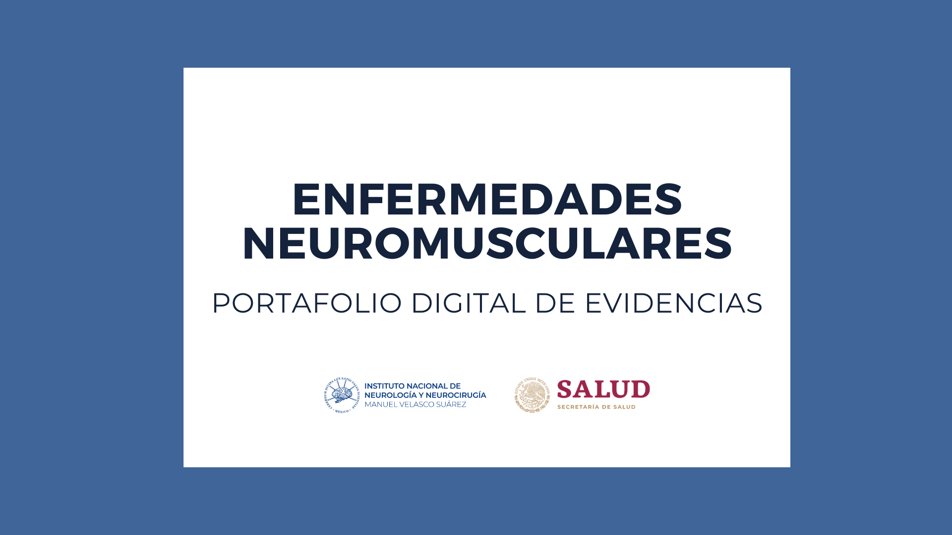 PORTAFOLIOS 2025: PAEM ENFERMEDADES NEUROMUSCULARES