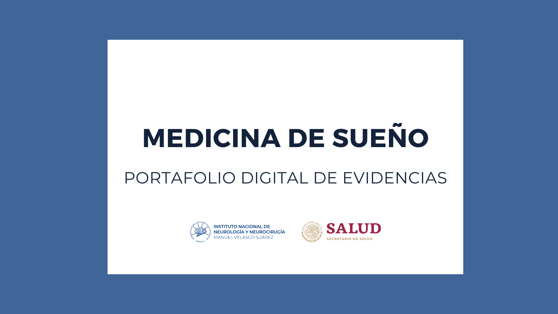 PORTAFOLIOS 2025: PAEM MEDICINA DE SUEÑO
