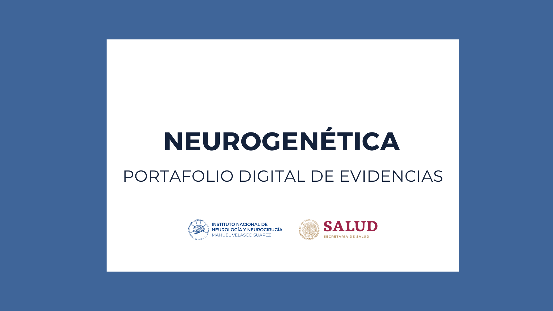 PORTAFOLIOS 2025: PAEM NEUROGENÉTICA