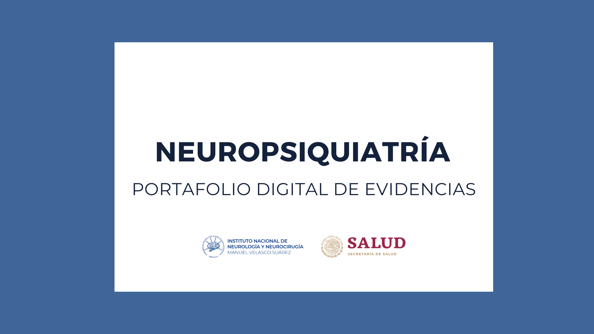 PORTAFOLIOS 2025: PAEM NEUROPSIQUIATRÍA