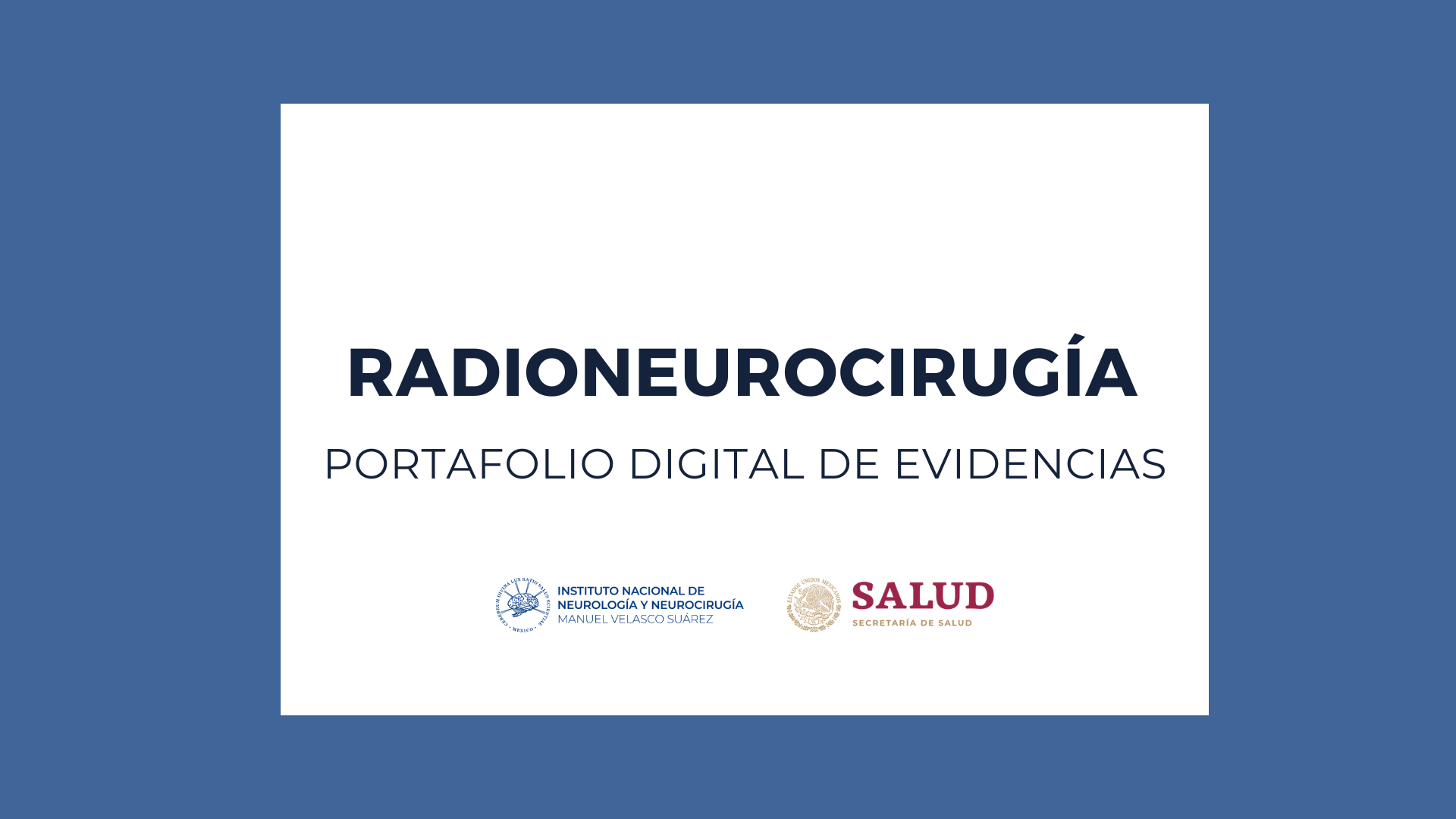 PORTAFOLIOS 2025: PAEM RADIONEUROCIRUGÍA