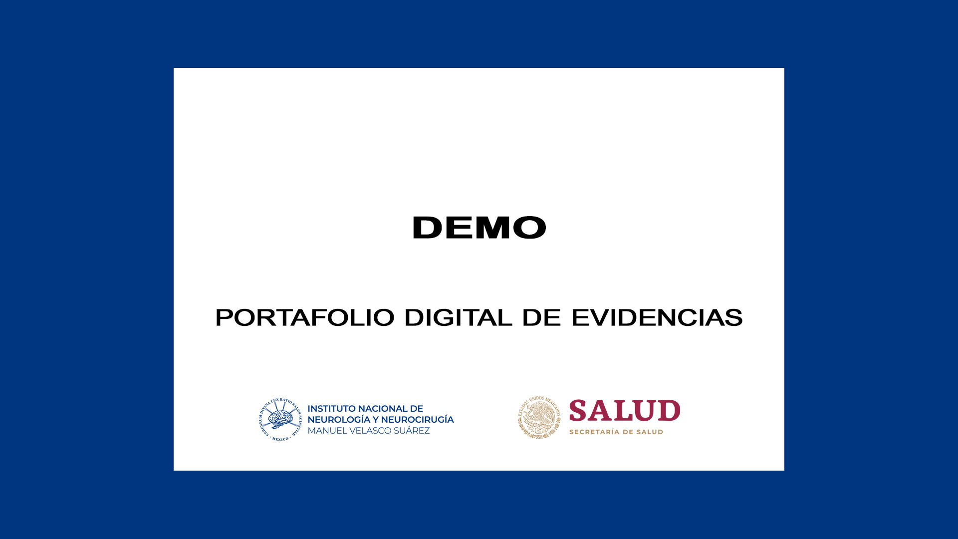 Demo Neurocirugía portafolio de evidencias